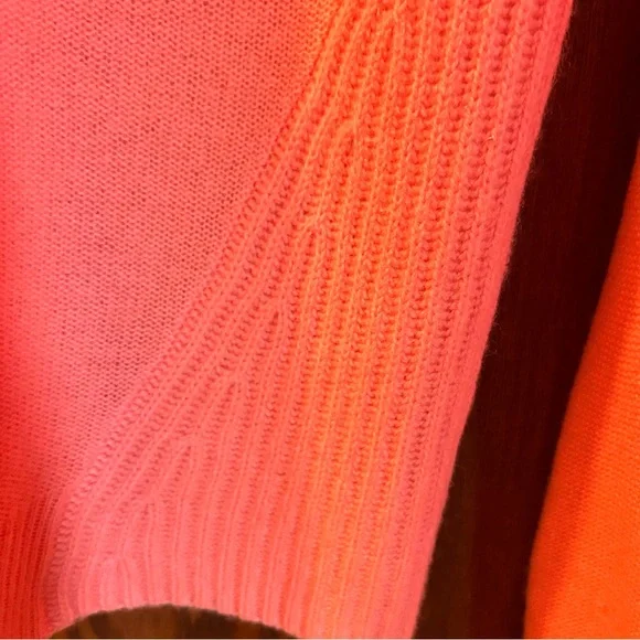 360 Cashmere Orange sweater | SZ small - Picture 4 of 7